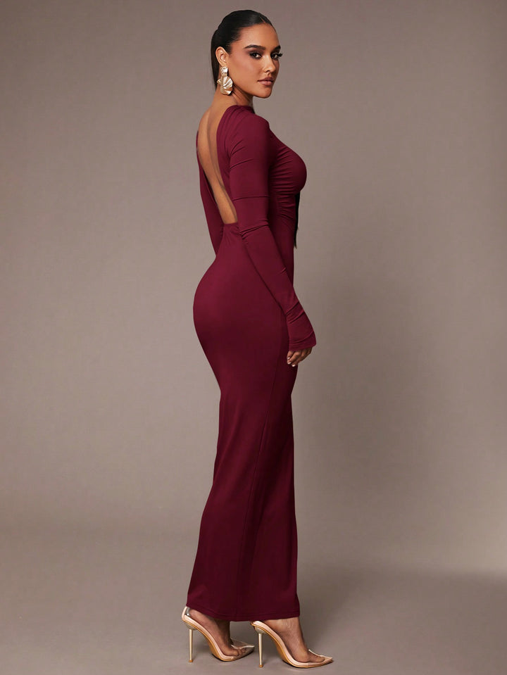 Rochie maxi SHEIN, vișiniu