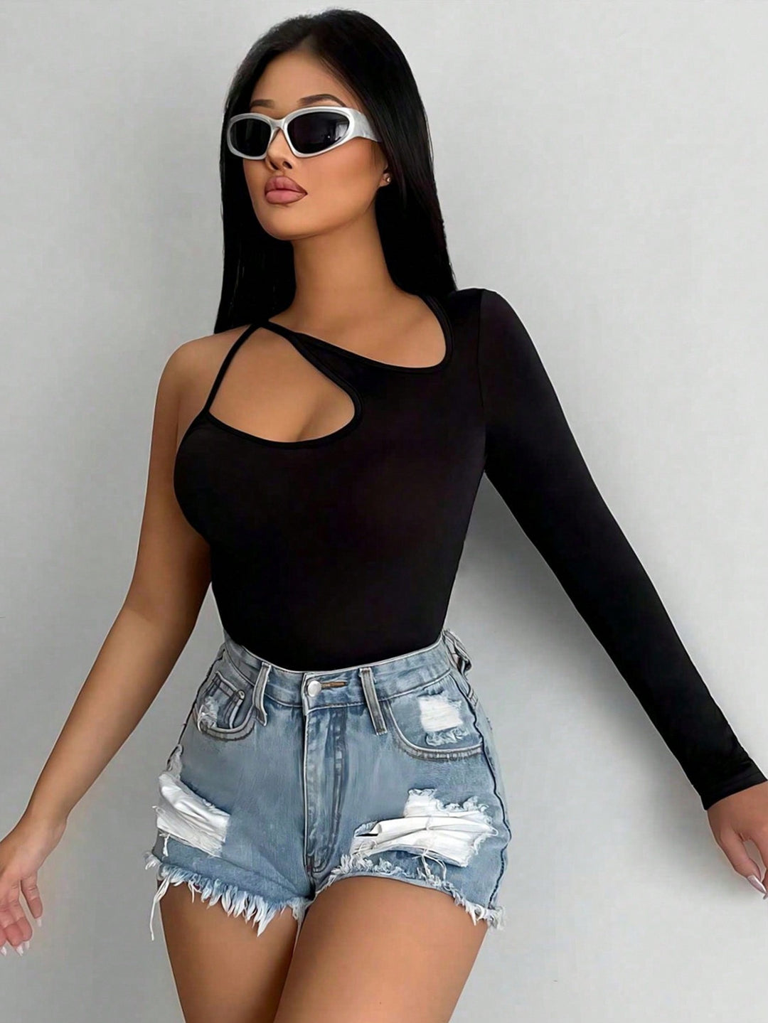 Top SHEIN, negru