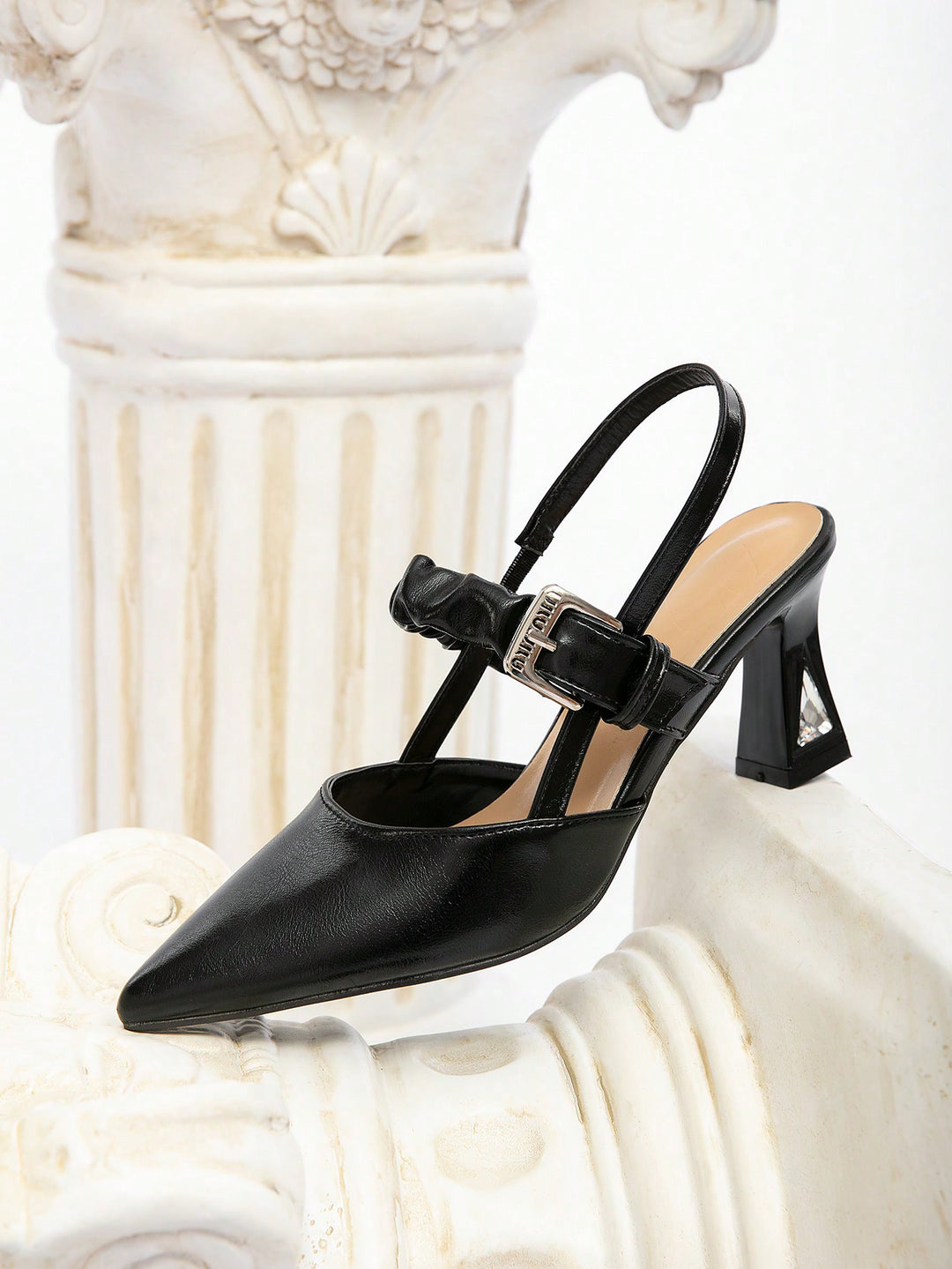 Pantofi cu toc SHEIN, negru