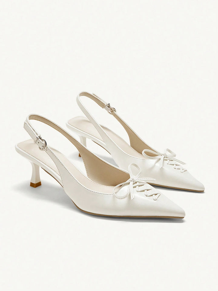 Pantofi cu toc SHEIN, alb