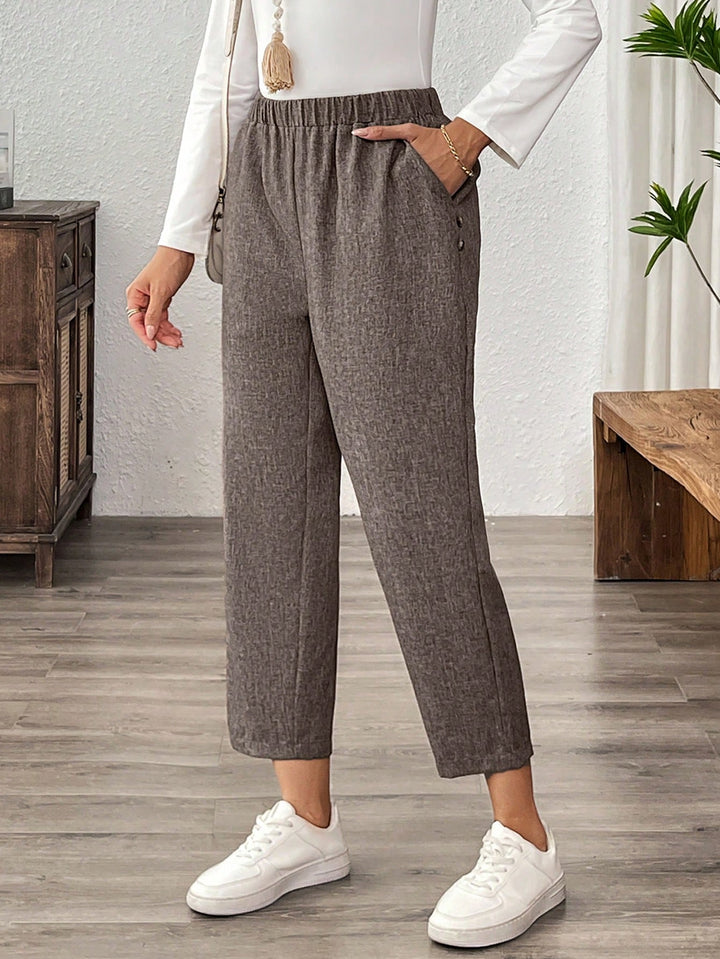 Pantaloni SHEIN, maro