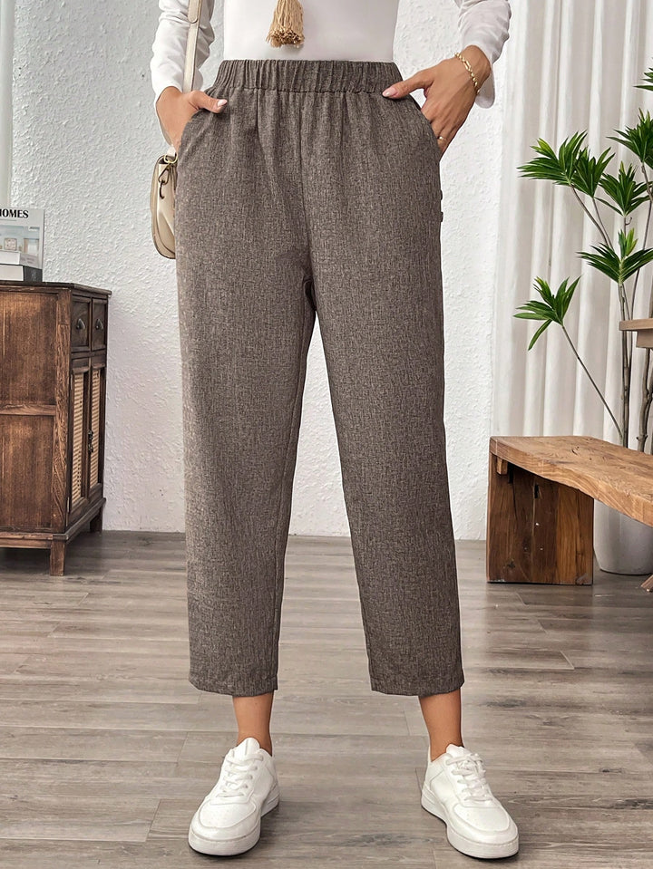 Pantaloni SHEIN, maro