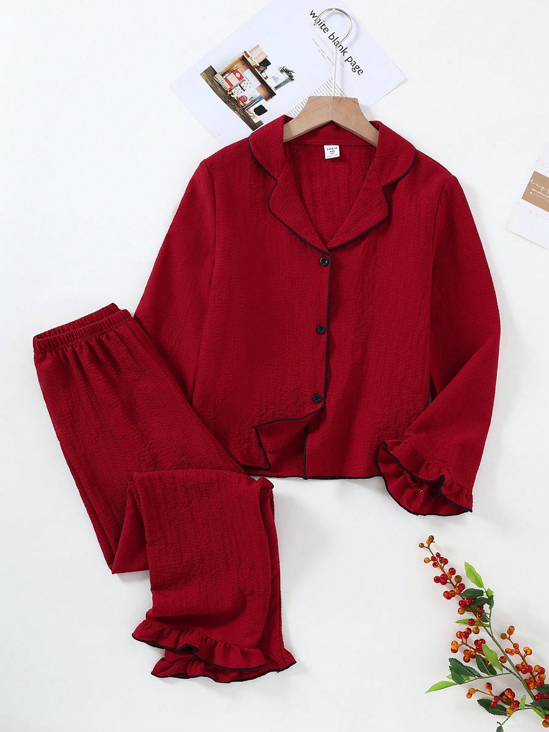 Pijama SHEIN, vișiniu