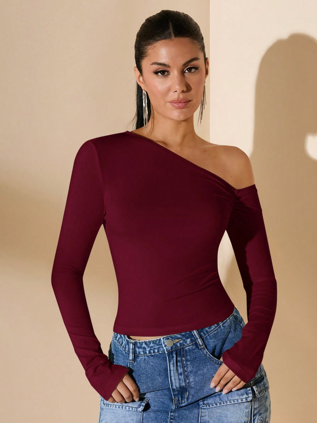 Tricou SHEIN, vișiniu