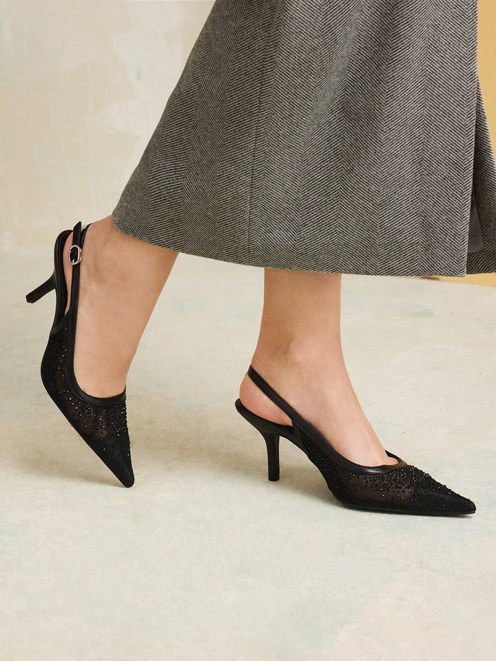 Pantofi cu toc SHEIN, negru