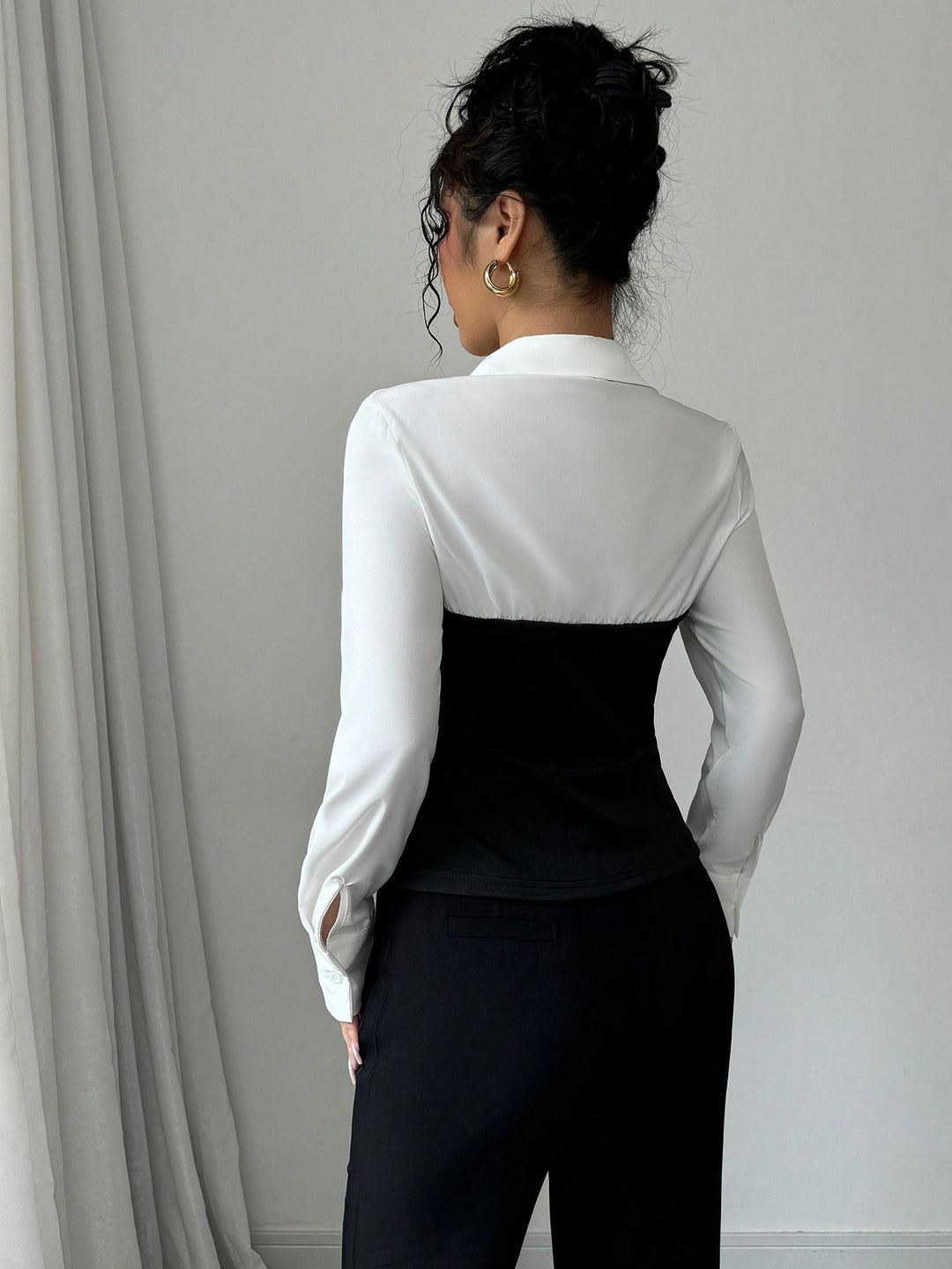 Cămașă tip bluză SHEIN, negru