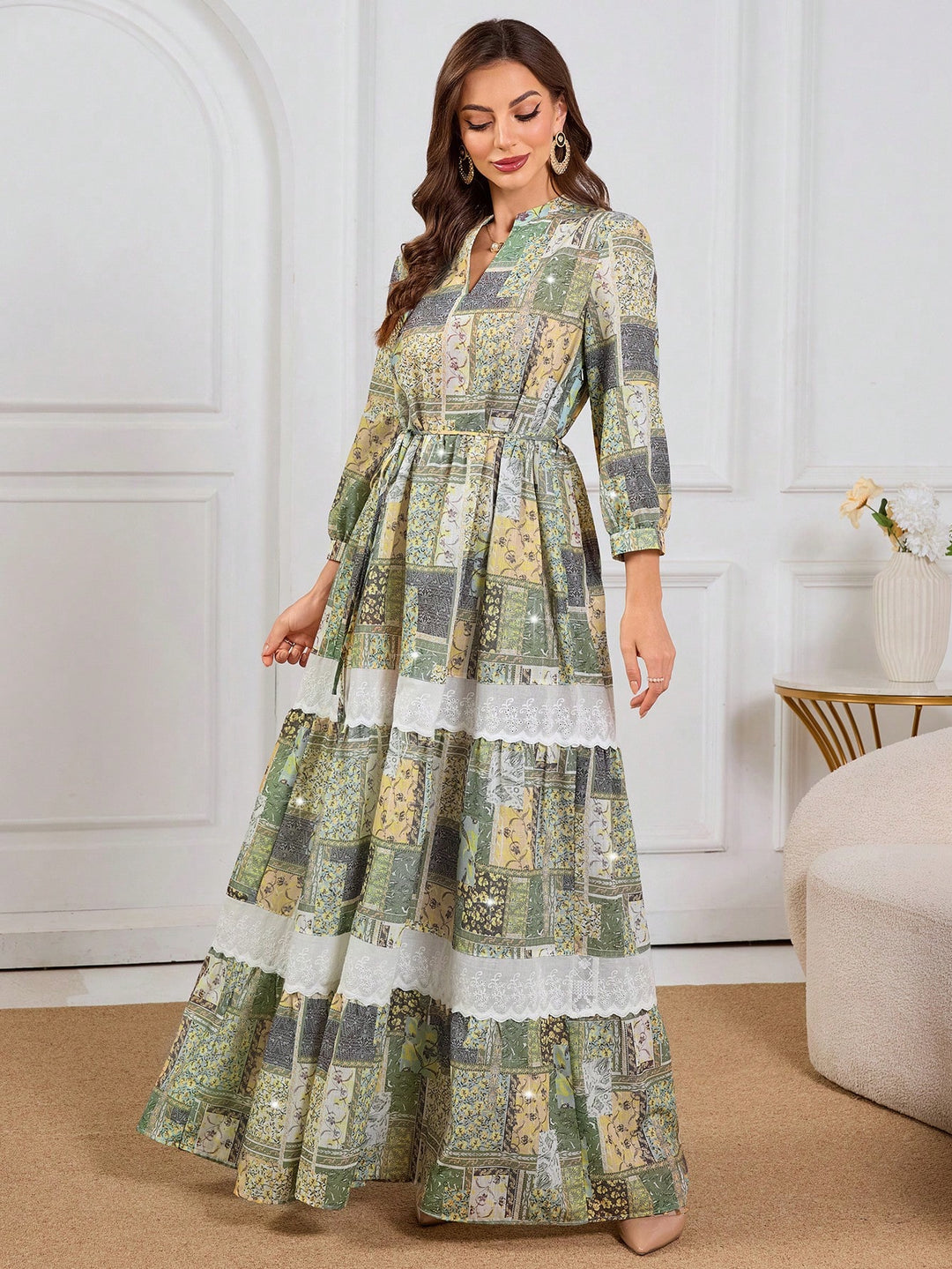 Rochie maxi SHEIN, mix culori