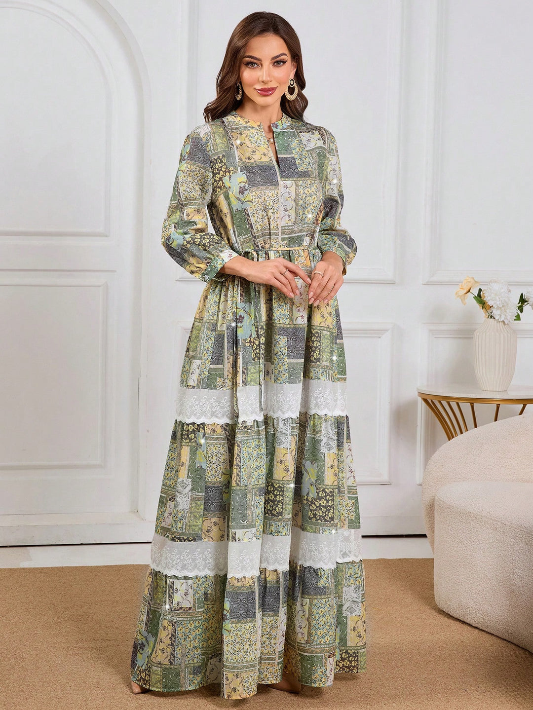 Rochie maxi SHEIN, mix culori