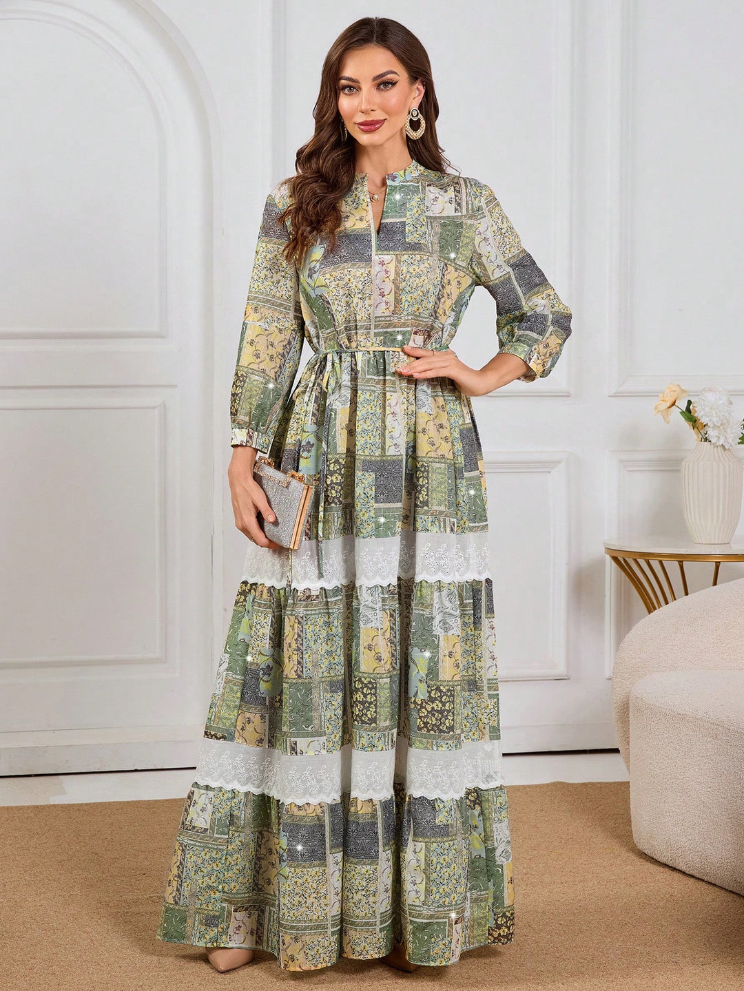 Rochie maxi SHEIN, mix culori