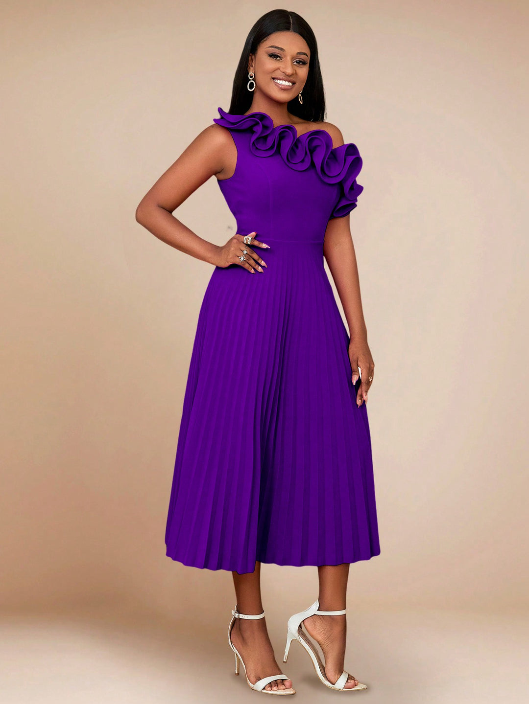 SHEIN midi ruha, lila
