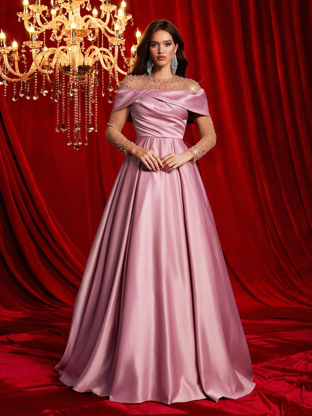 Rochie de ocazie SHEIN, roz