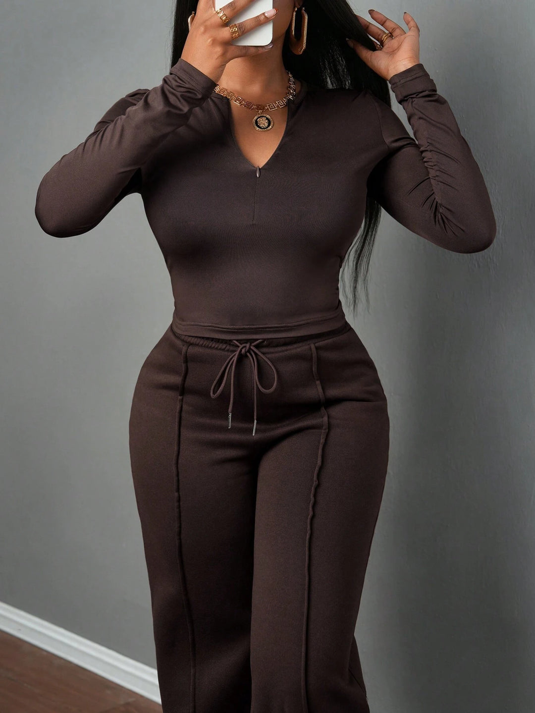 SHEIN együttes, barna