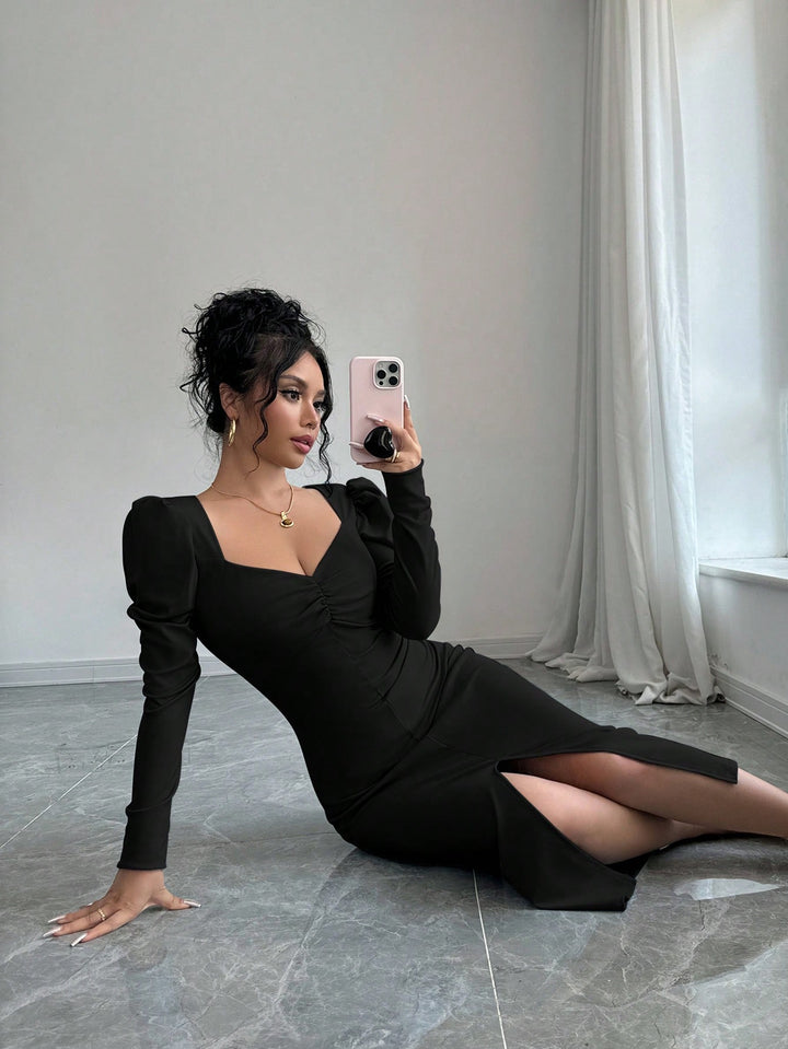 Rochie midi SHEIN, negru