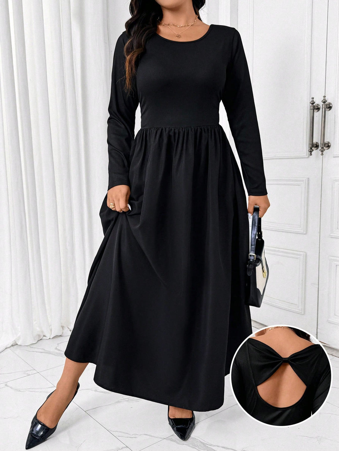 Rochie maxi SHEIN, negru