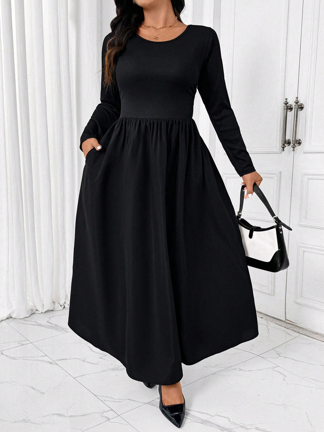 Rochie maxi SHEIN, negru
