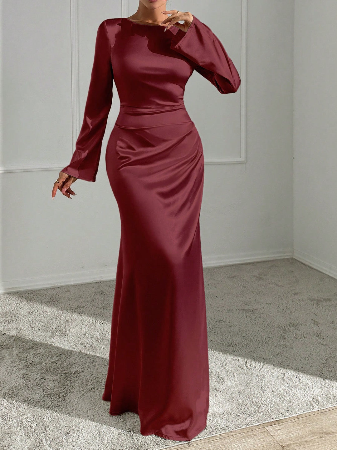 Rochie maxi SHEIN, vișiniu