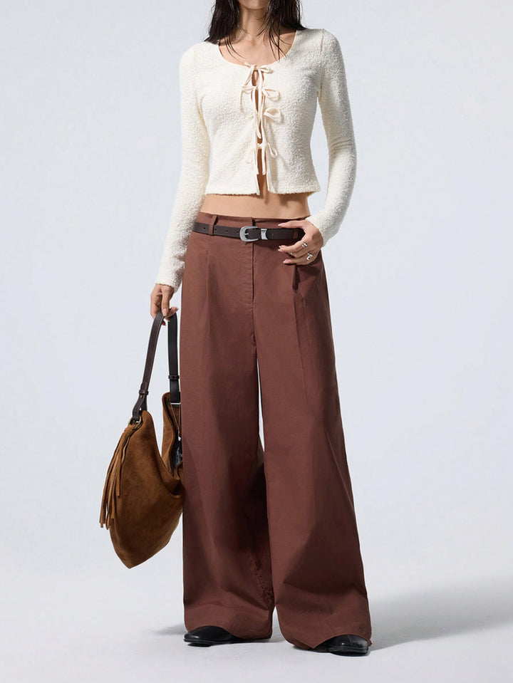 Pantaloni SHEIN, maro