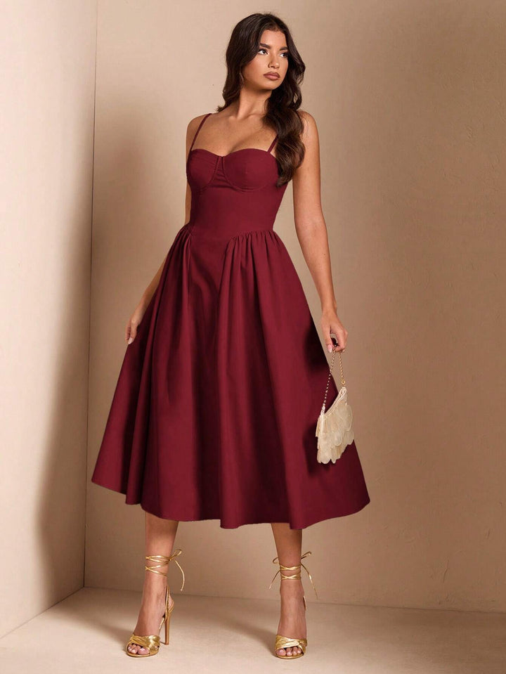 Rochie midi SHEIN, vișiniu
