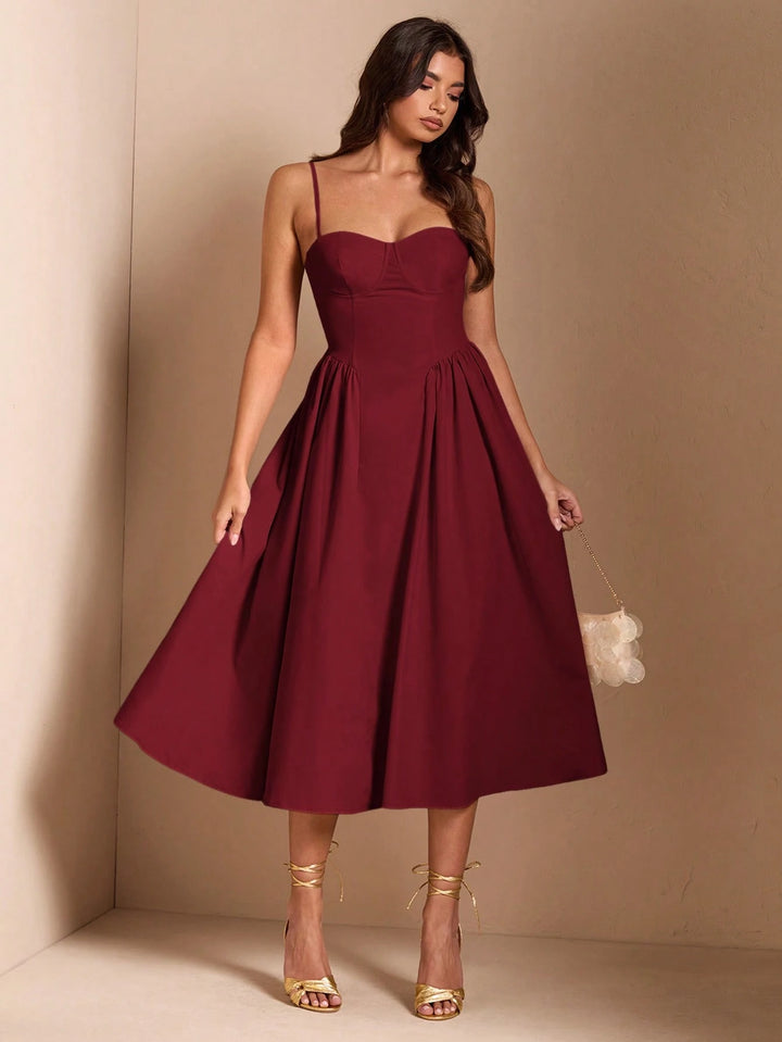 Rochie midi SHEIN, vișiniu
