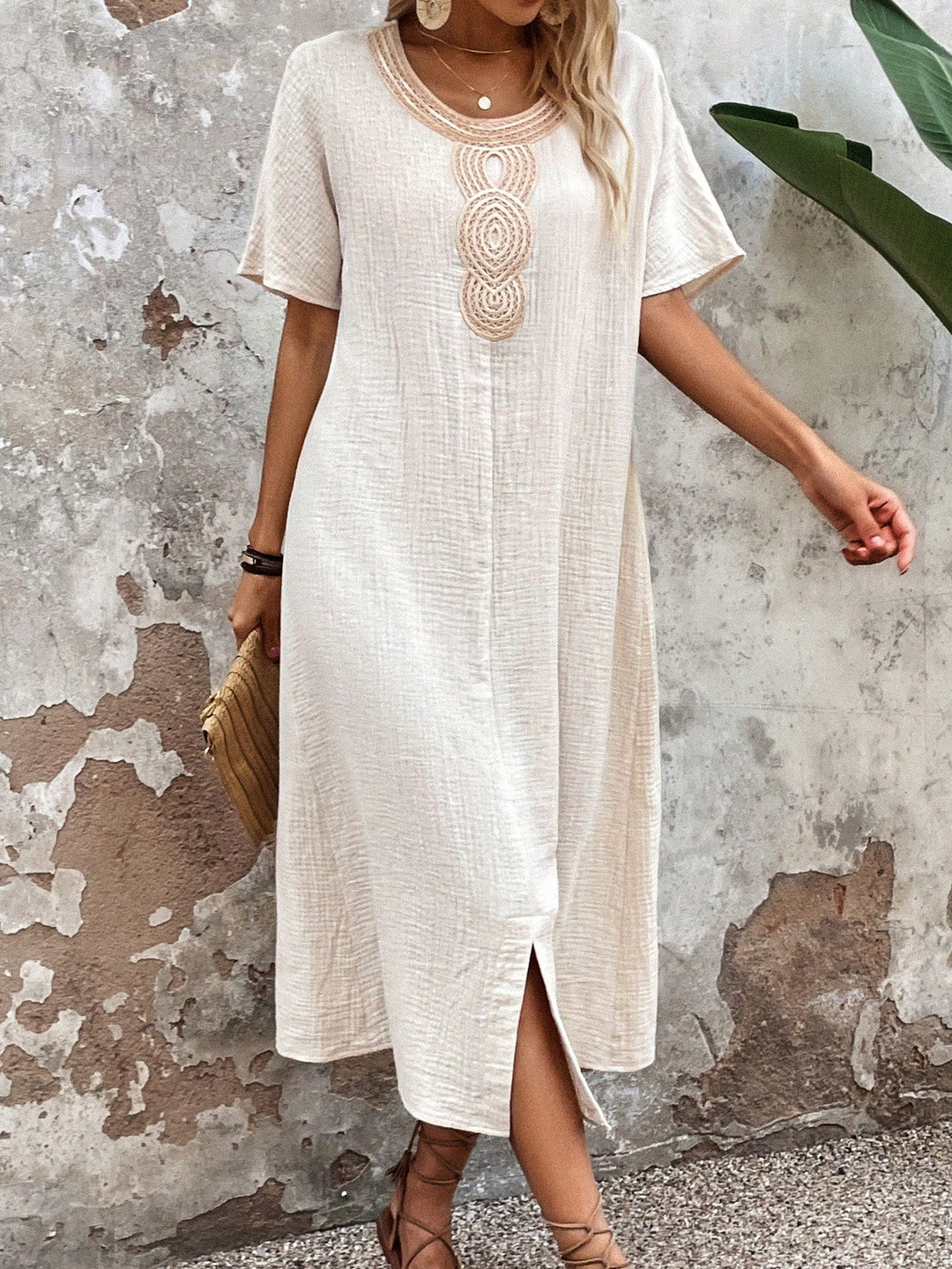 Rochie midi SHEIN, bej