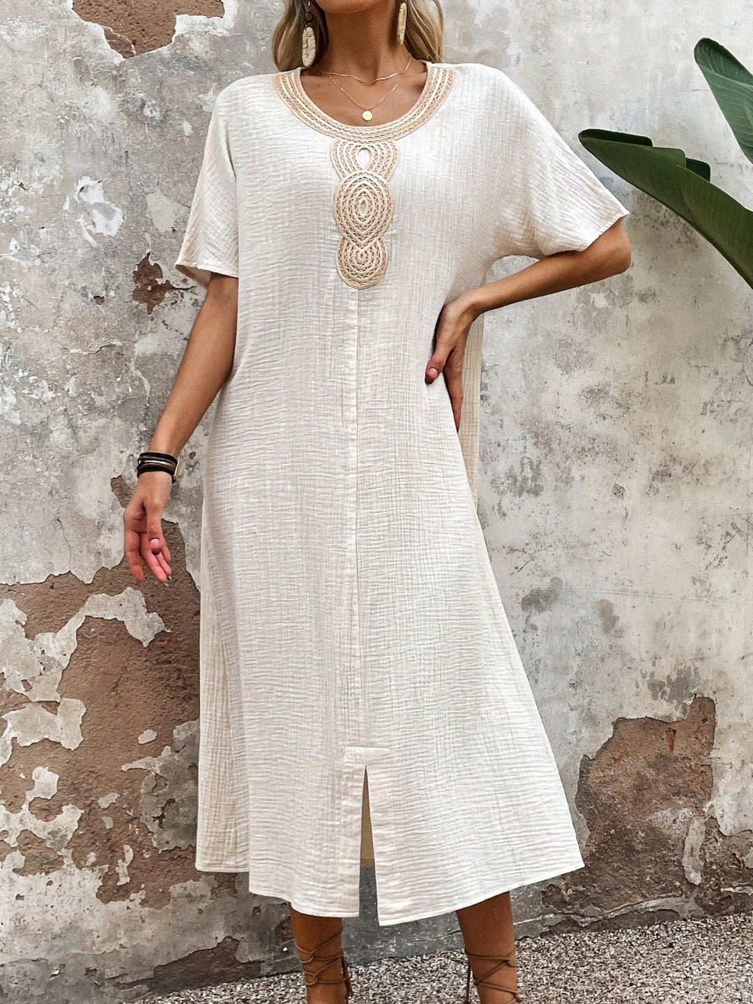 Rochie midi SHEIN, bej