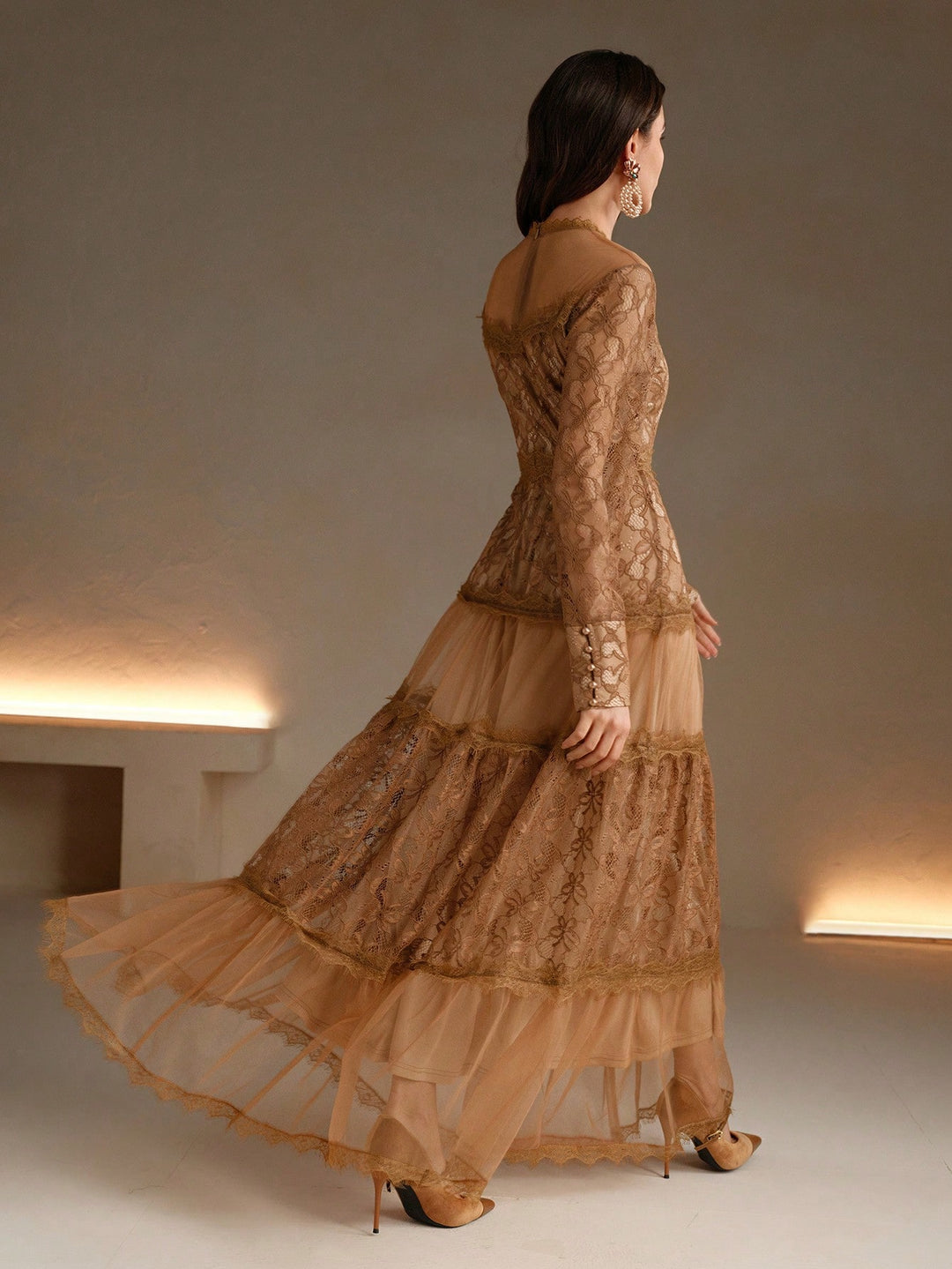 Rochie maxi SHEIN, maro