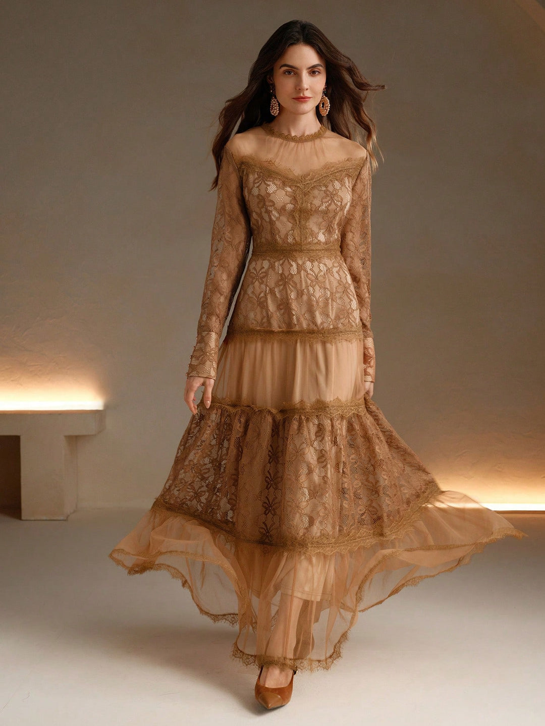 Rochie maxi SHEIN, maro