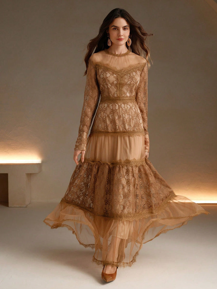 Rochie maxi SHEIN, maro