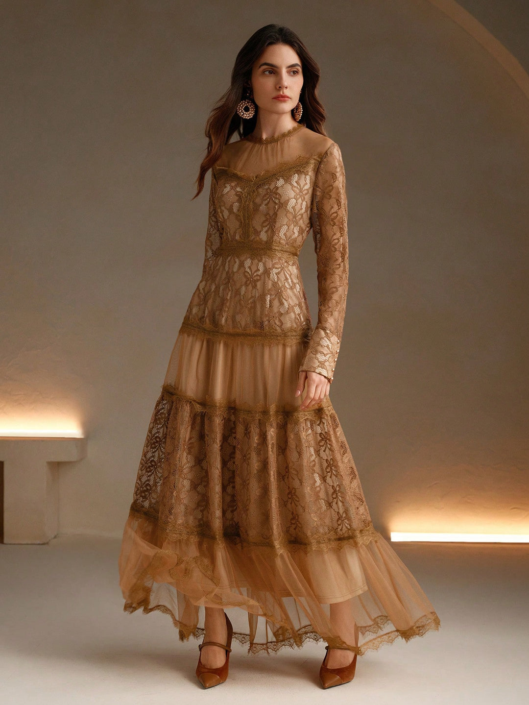 Rochie maxi SHEIN, maro