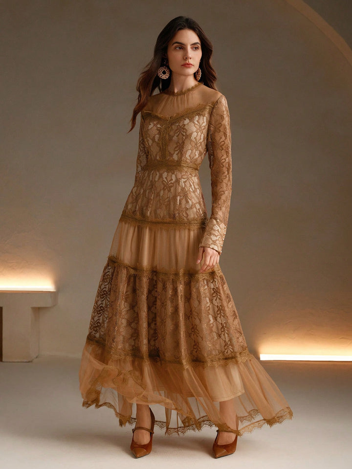 Rochie maxi SHEIN, maro