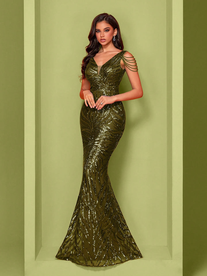 SHEIN alkalmi ruha, khaki