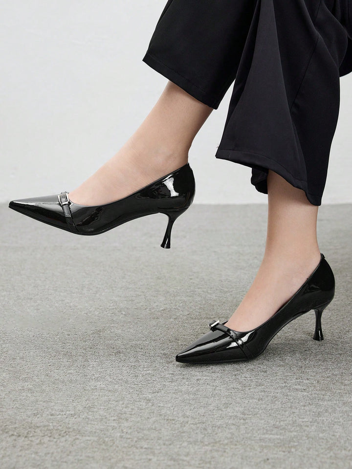Pantofi cu toc SHEIN, negru