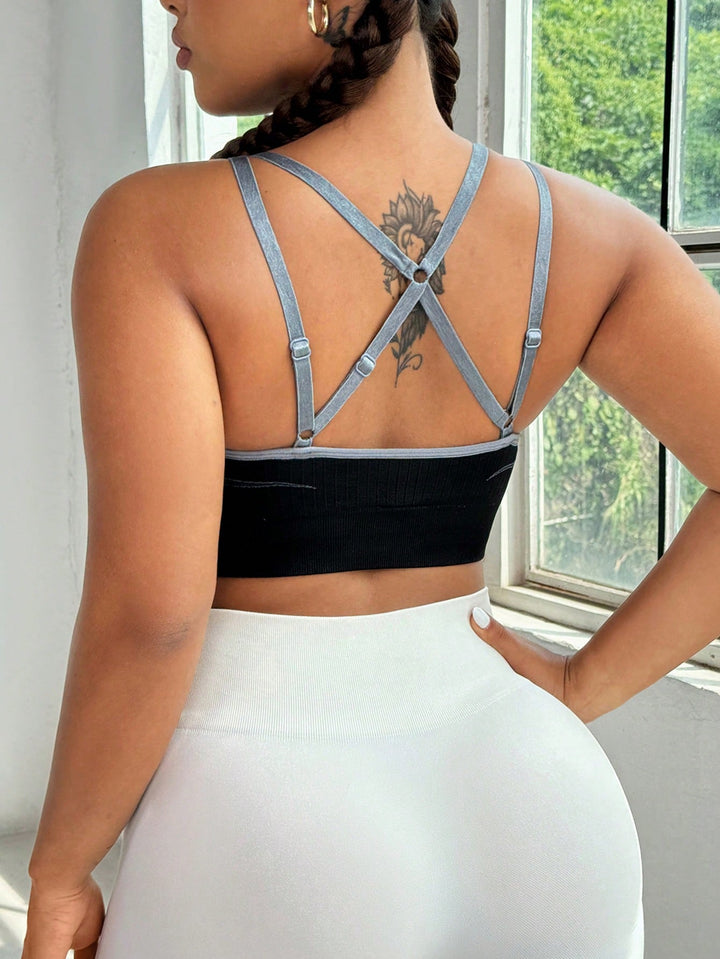 Sutien sport SHEIN, negru