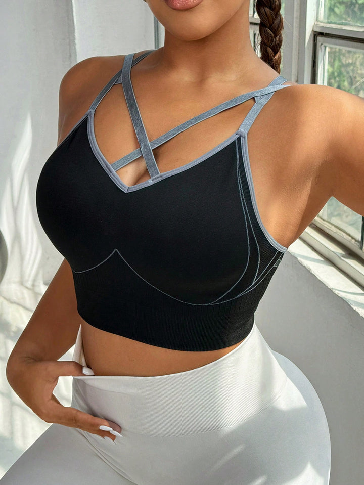 Sutien sport SHEIN, negru