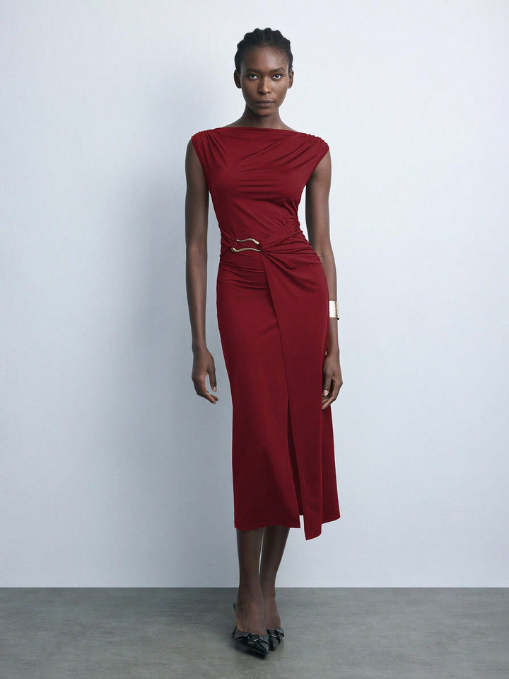 Rochie midi SHEIN, vișiniu