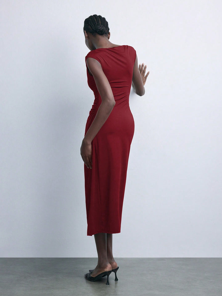 Rochie midi SHEIN, vișiniu