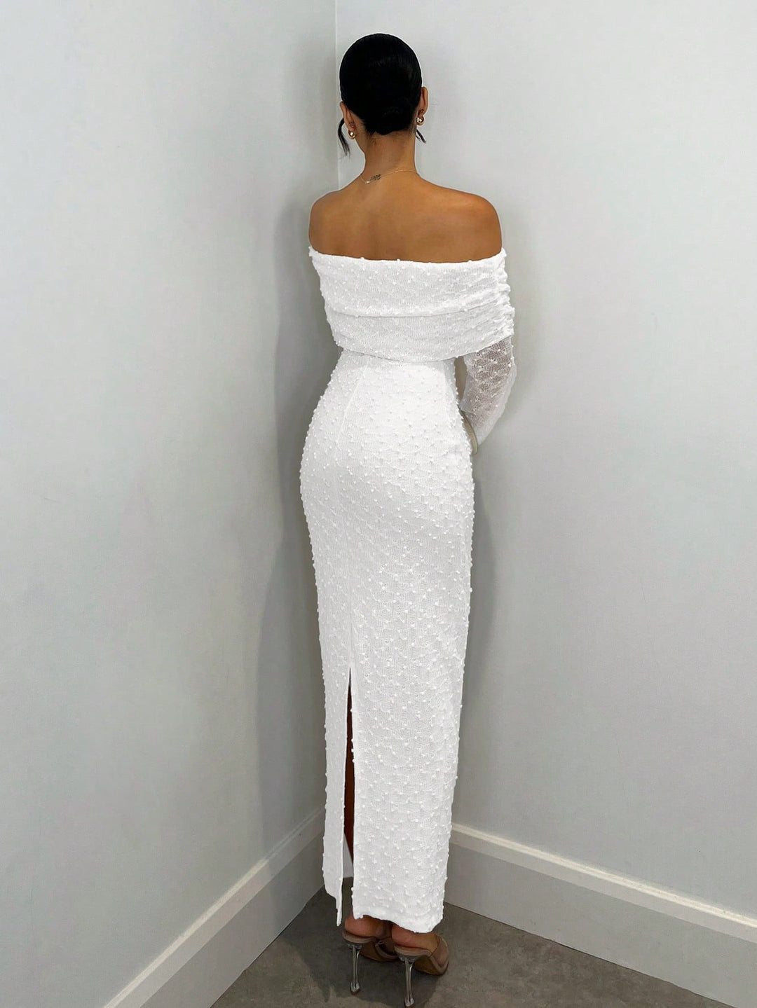 Rochie maxi SHEIN, alb