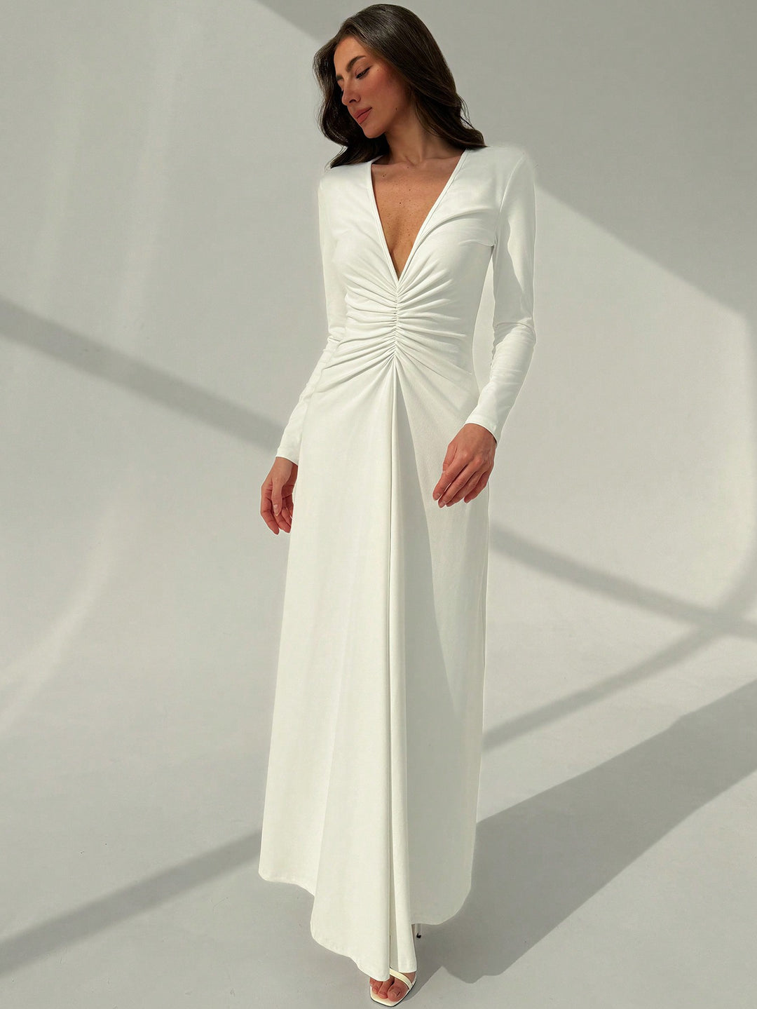 Rochie maxi SHEIN, alb