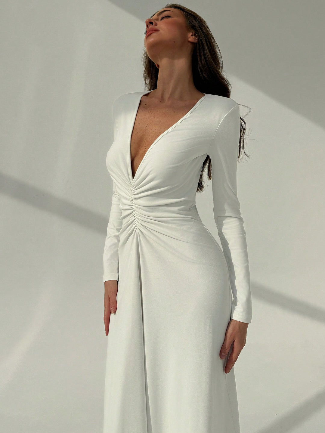 Rochie maxi SHEIN, alb