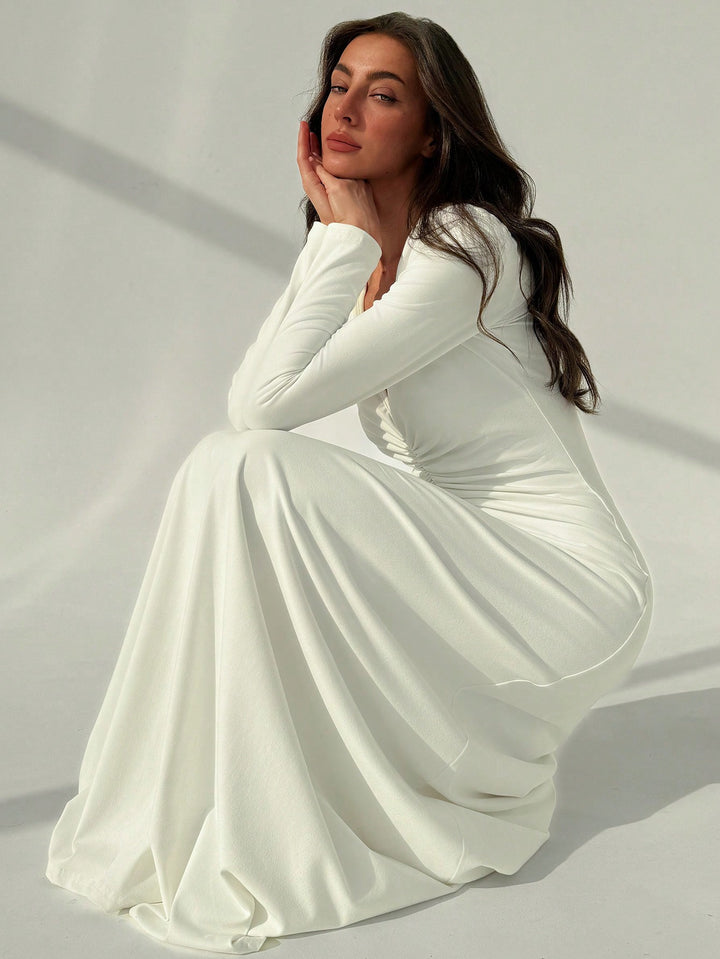 Rochie maxi SHEIN, alb