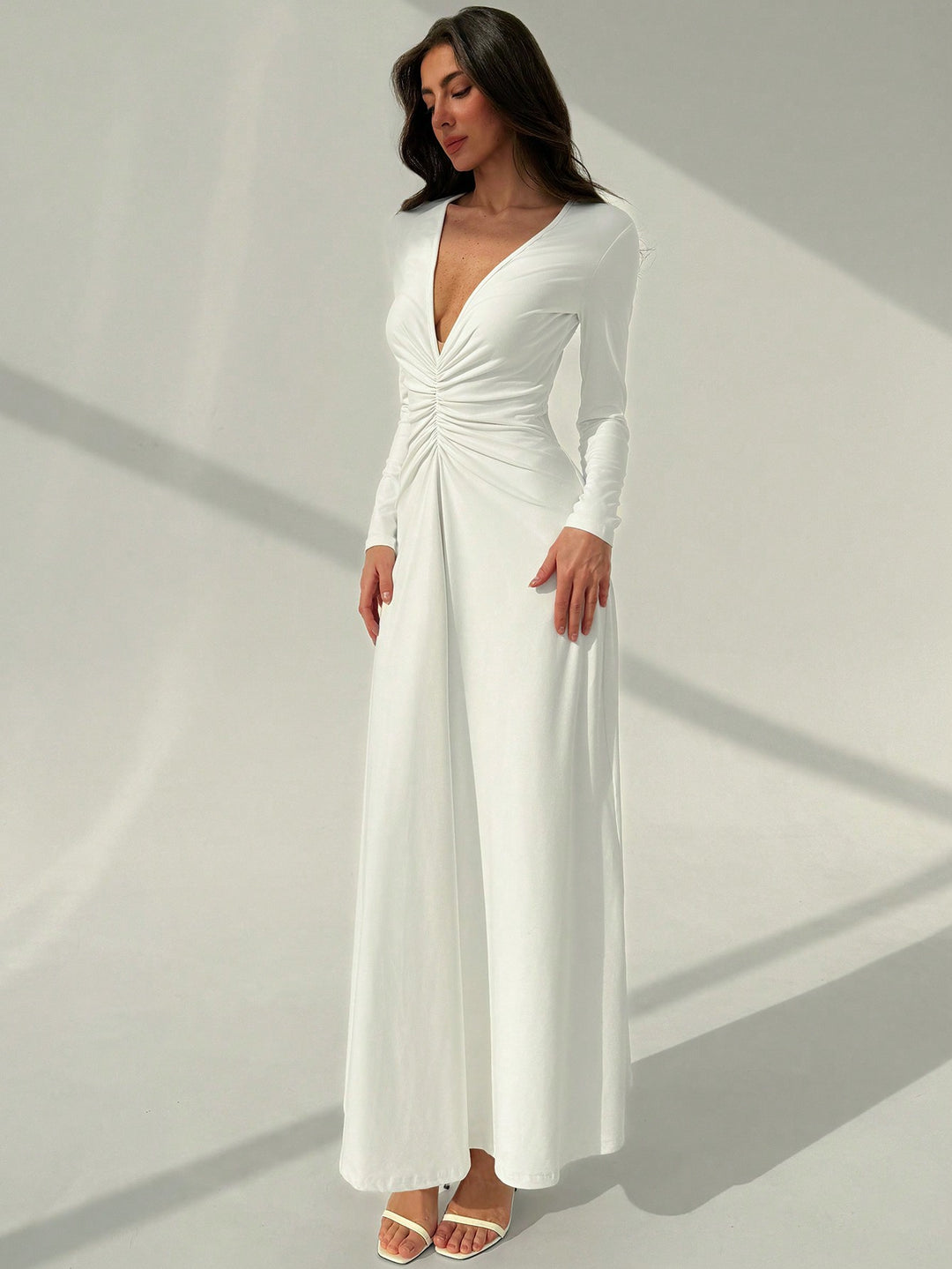 Rochie maxi SHEIN, alb