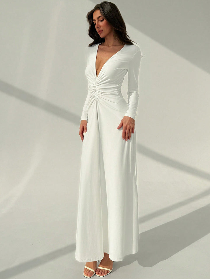 Rochie maxi SHEIN, alb