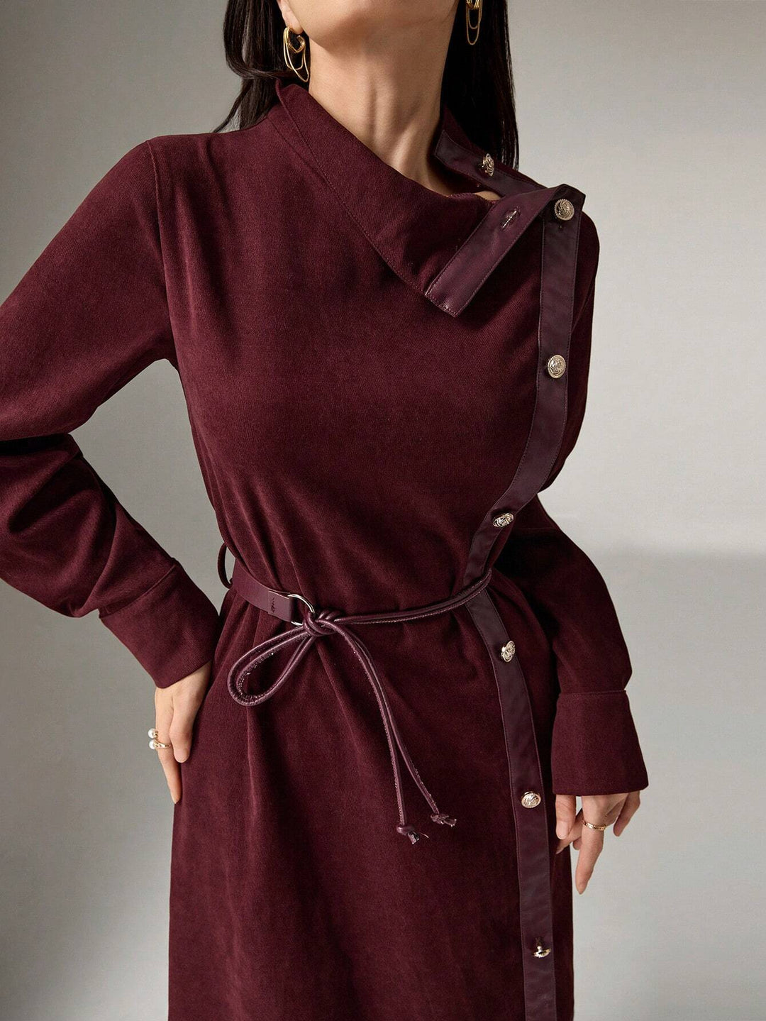 Rochie midi SHEIN, vișiniu