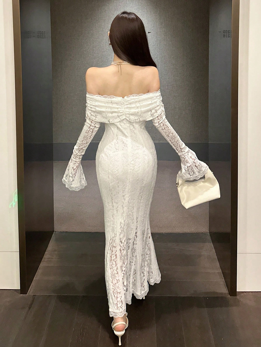 Rochie maxi SHEIN, alb