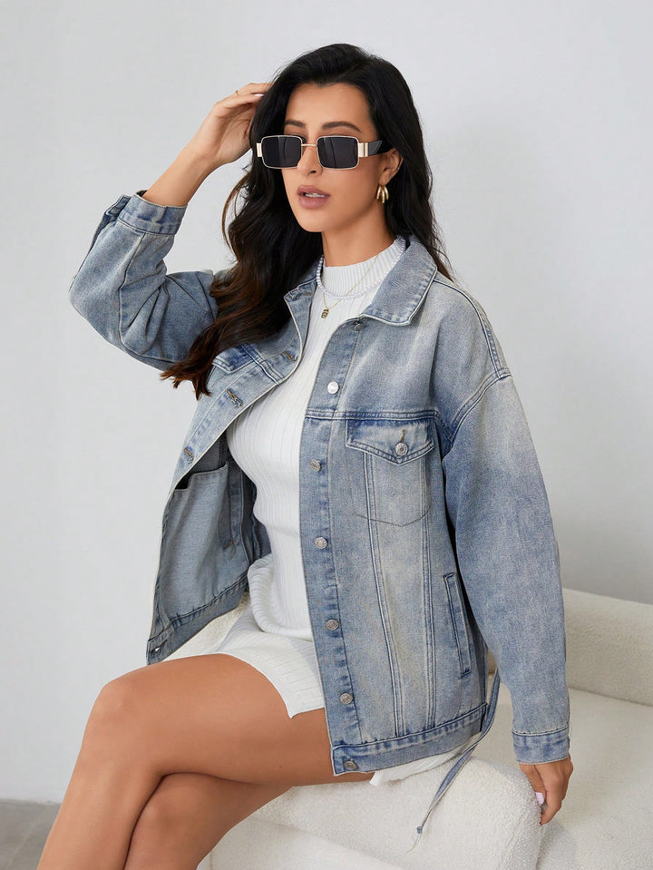 Geacă denim SHEIN, albastru