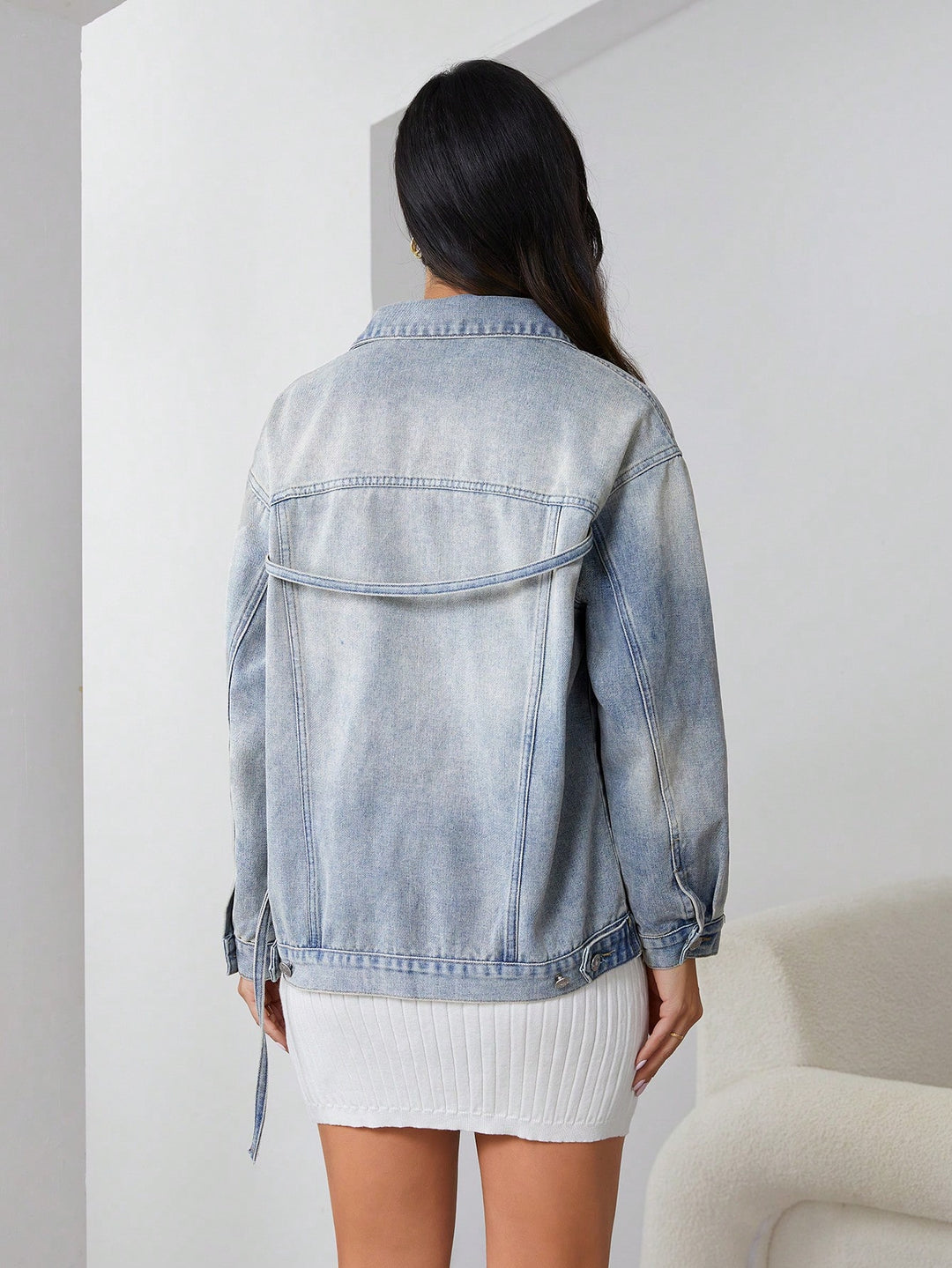 Geacă denim SHEIN, albastru