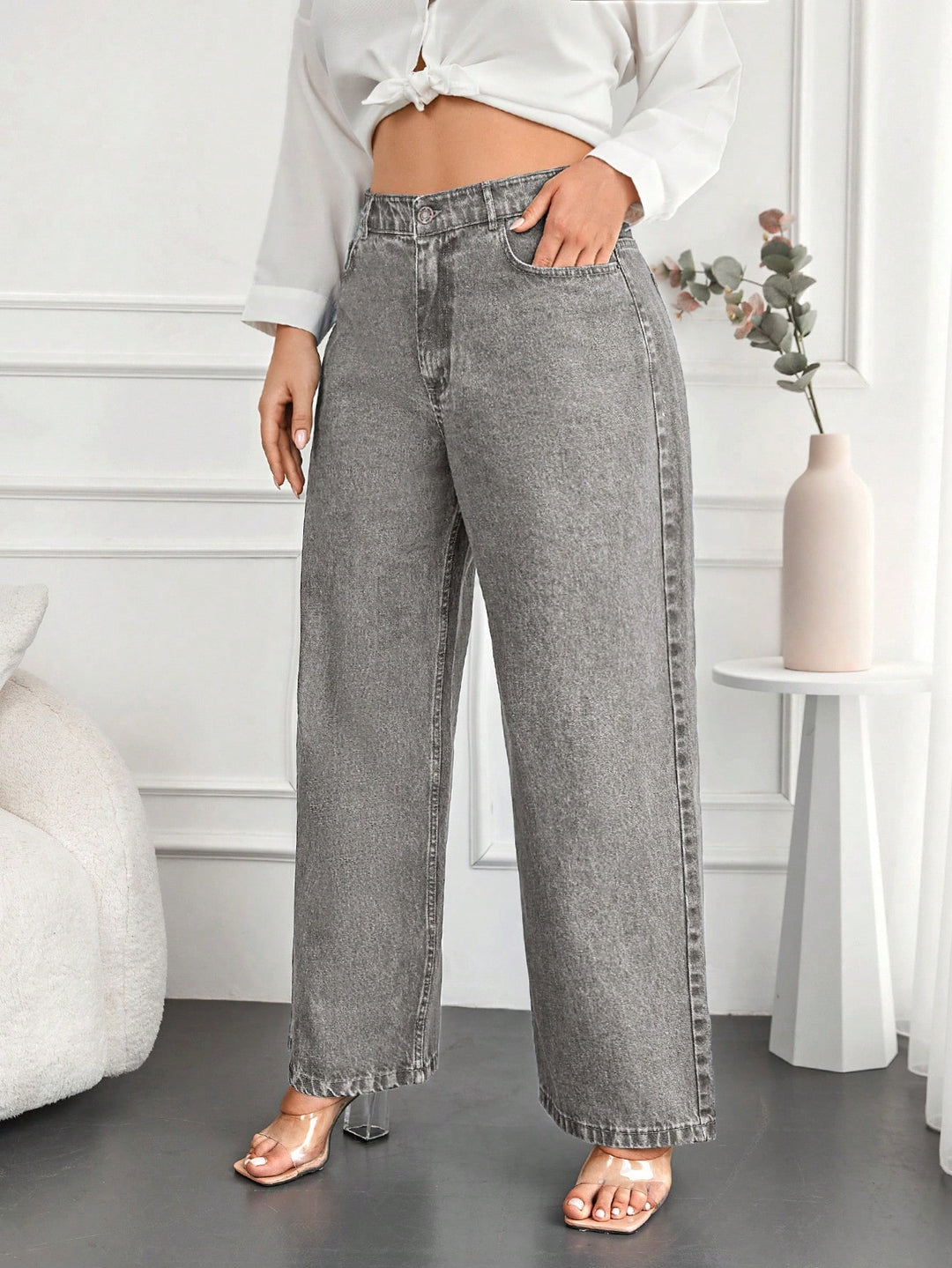 Jeans SHEIN, gri