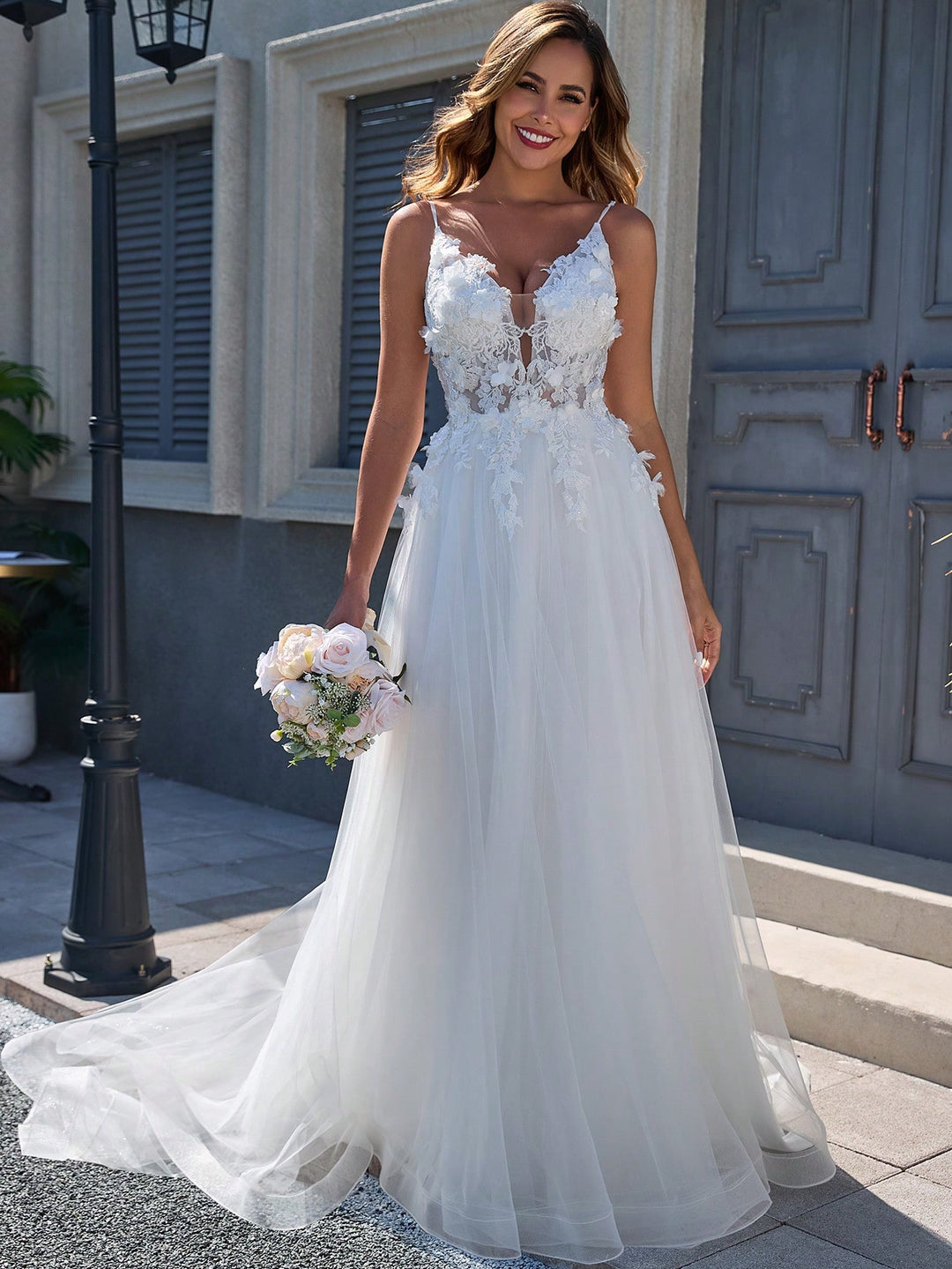 Rochie de mireasă SHEIN, bej