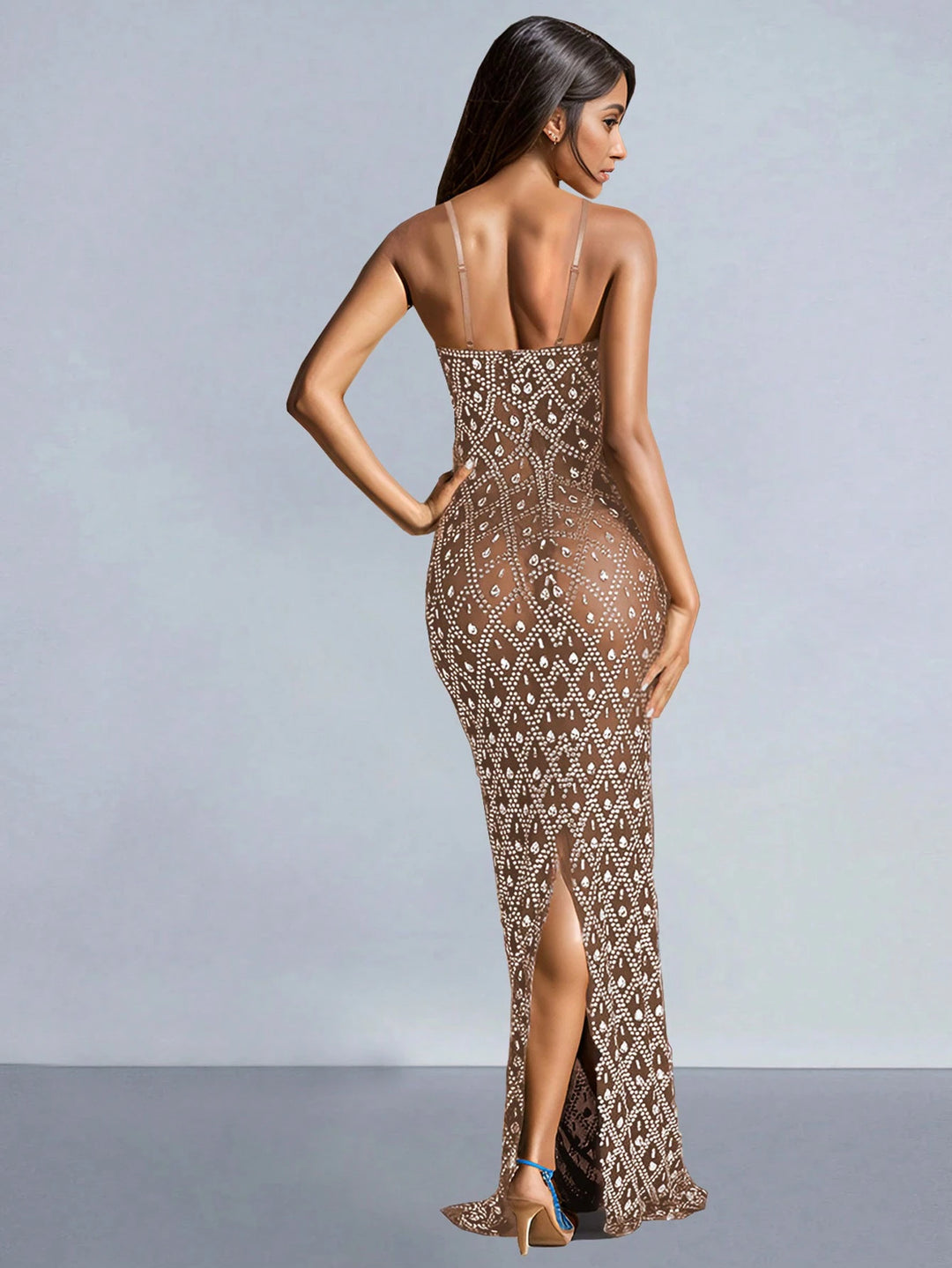 Rochie maxi SHEIN, maro