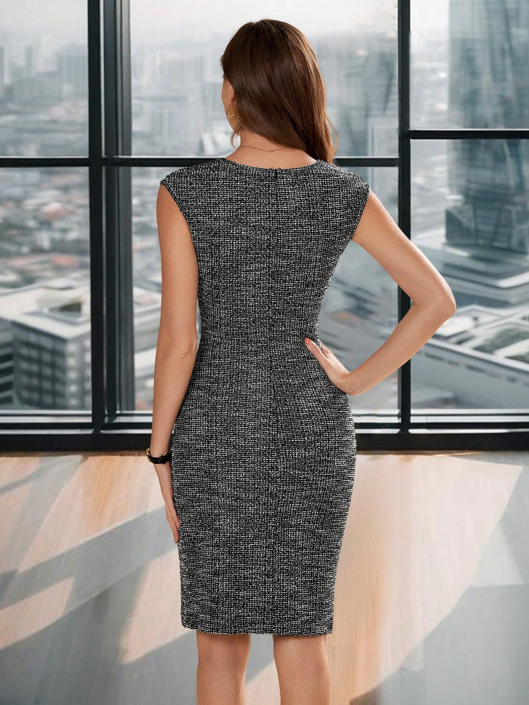 Rochie scurtă SHEIN, gri